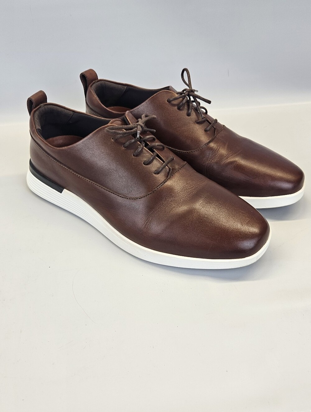 WOLF and SHEPHERD Brown Crossover Derby Lace Tie Shoes Mens 10.5